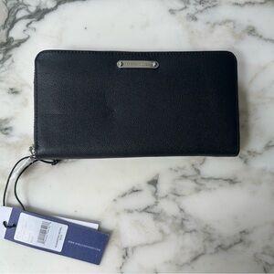 Rebecca Minkoff Black Zip Around Leather Wallet